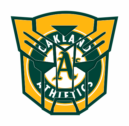 Autobots Oakland Athletics logo vinyl decal